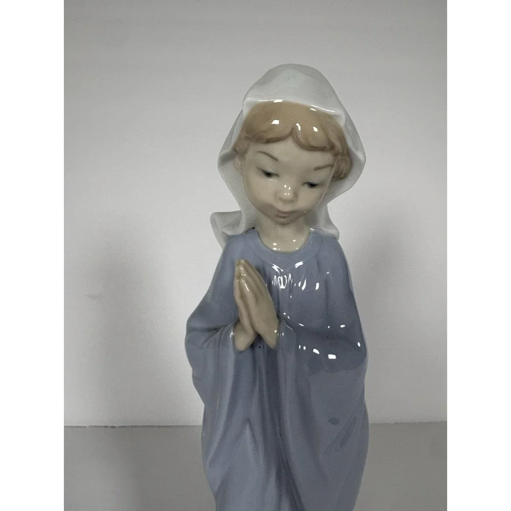Vintage NAO Lladro #520 Praying Madonna Girl Porcelain Figurine Spain 11